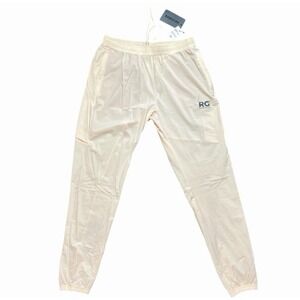 RawGear Nylon Tech Joggers XS Men's Ivory Cream Athletic Pants NWT Tapered